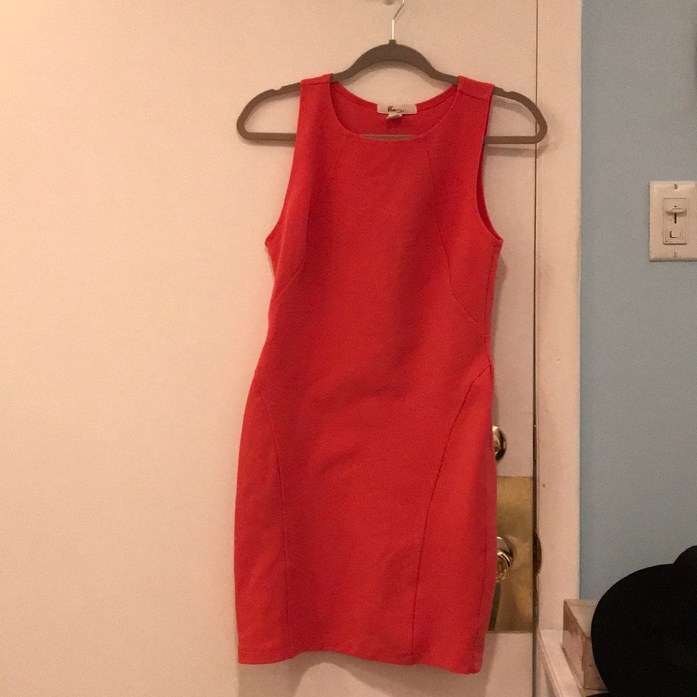 Orange bodycon dress